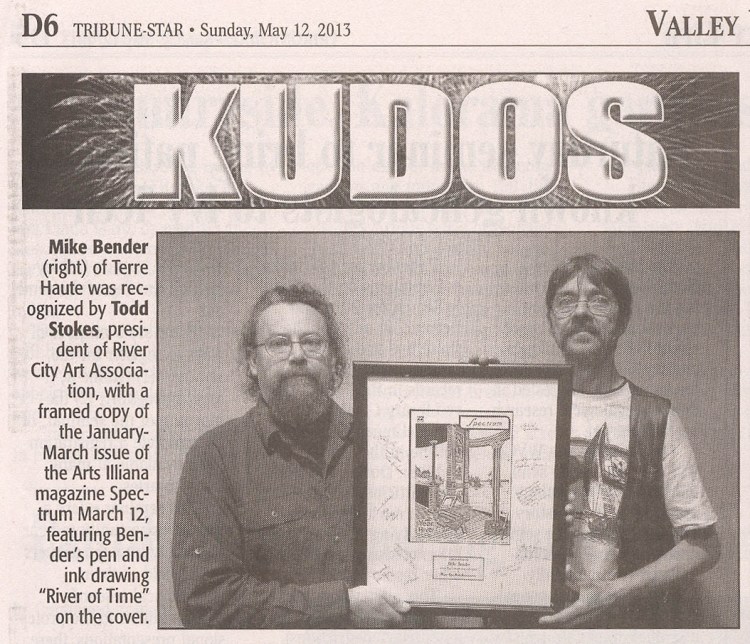 Bender Presented with Framed Magazine Cover