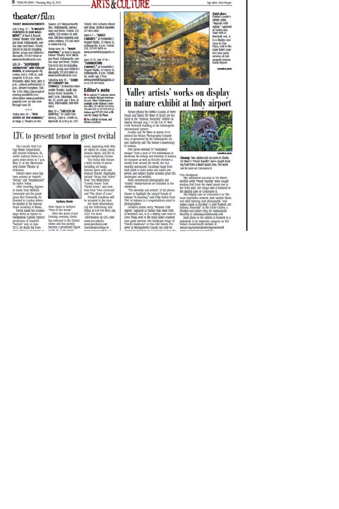 Tribune-Star Indiana Naturally article 5-22-14