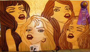 Wood inlay piece by Debbie Anderson