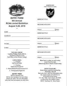 8th Annual Juried Exhibition Entry Form