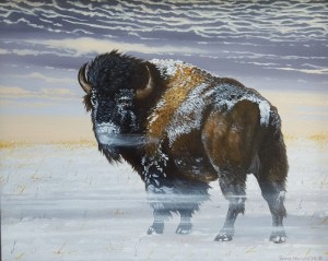 "Windy and Damn Cold," oil painting by Steve Harrold of Terre Haute