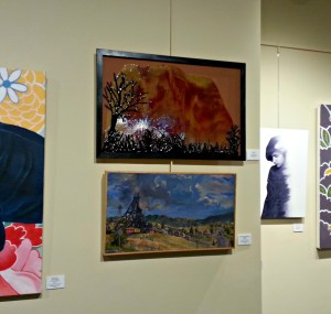 Sunset (top, center) by Edith Acton of Terre Haute