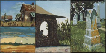 Acrylic on canvas small art by David Gill of Clay City, Indiana