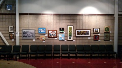 14 pieces by 8 RCAA artists in Community Theatre of Terre Haute
