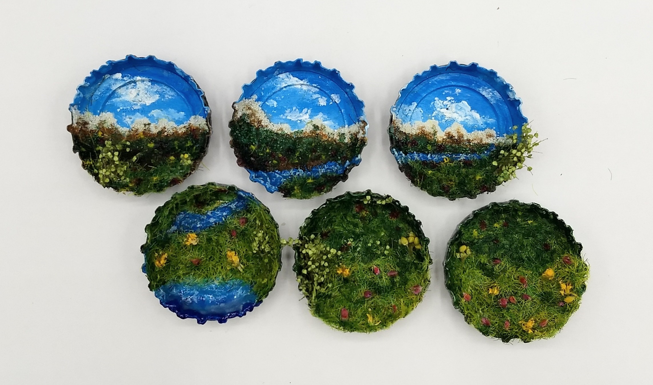 Bottle Cap Paintings-Elise Spaid-Roberts