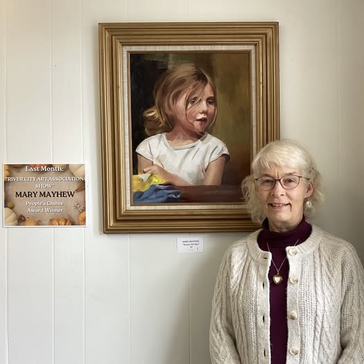 People's Choice Award: "Beauty Will Rise," an oil painting by Mary Mayhew, in RCAA's October membership show in Gaslight Art Colony 